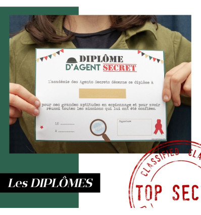 diplome agent secret a imprimer