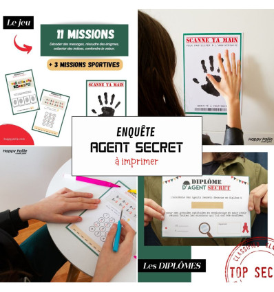 Enquête agent secret à imprimer