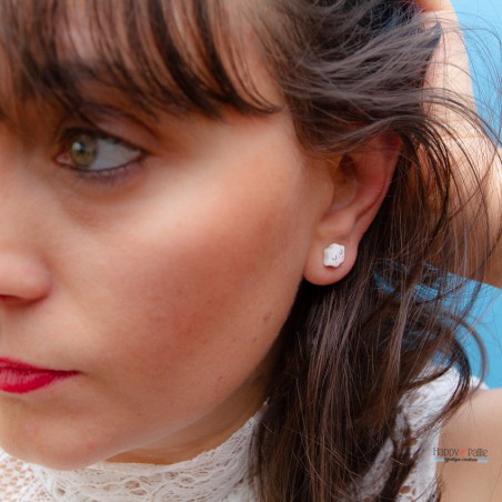 Boucles d'oreilles puces Nuage