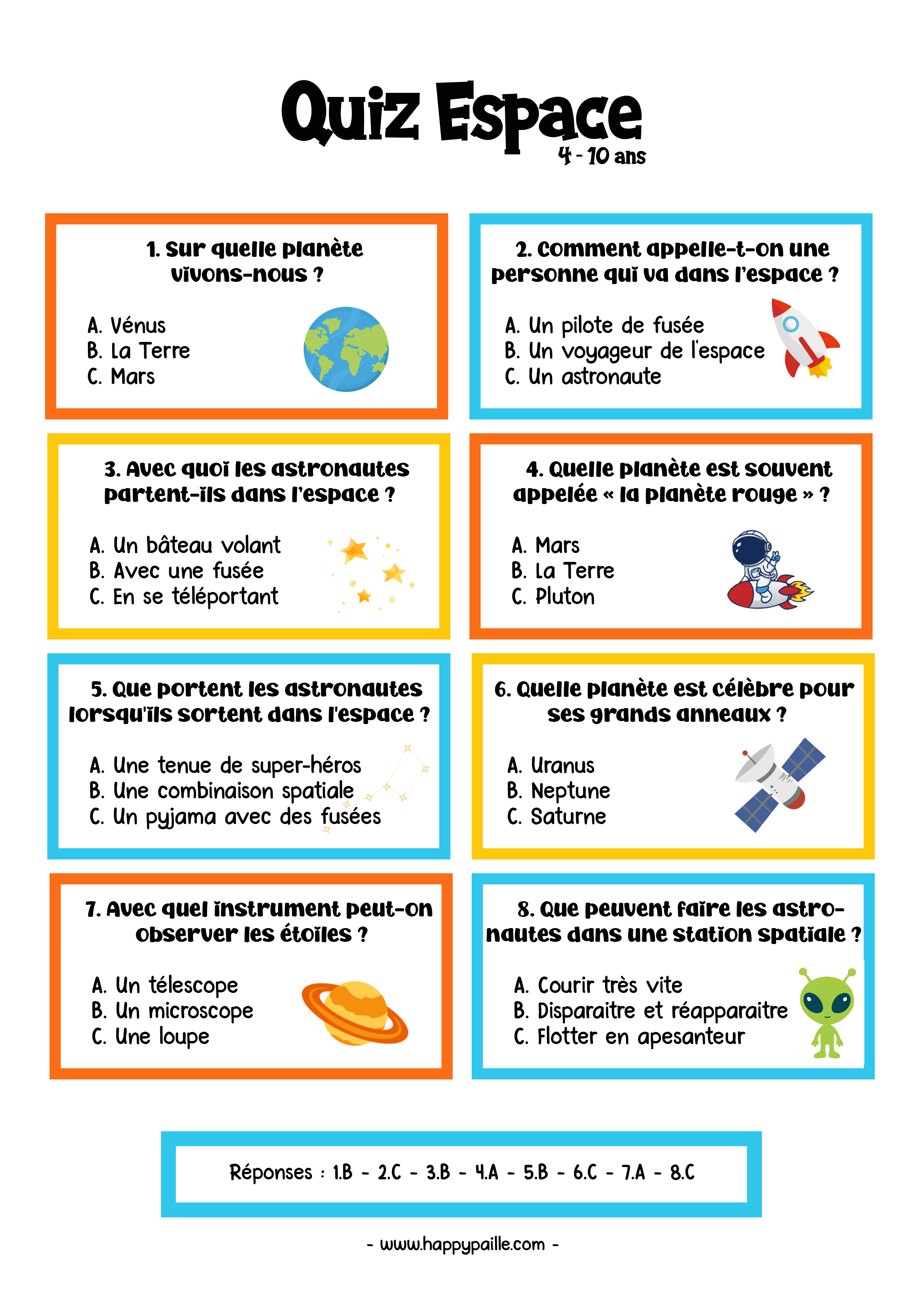 jeu anniversaire astronaute - anniversaire espace
