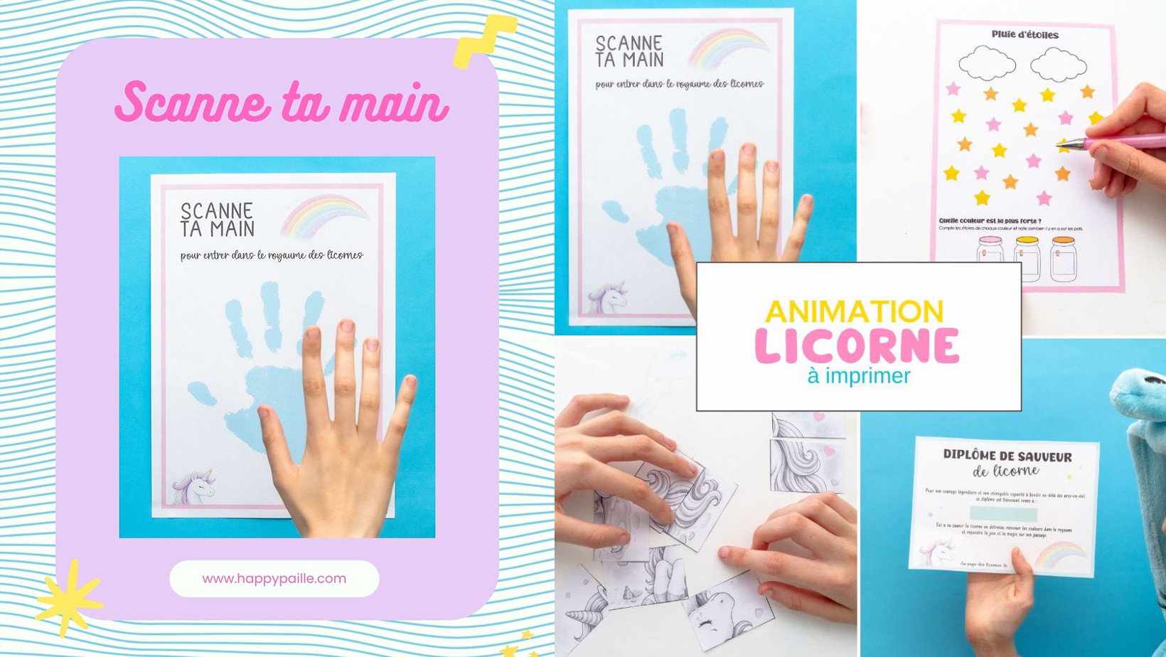 jeu anniversaire licorne à imprimer